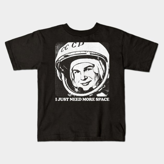 I Just Need More Space / Humorous Retro Space Design Kids T-Shirt by DankFutura